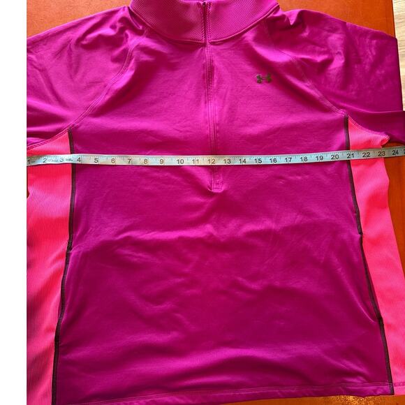 Under Armour UA Train CW 1/2 Zip Long Sleeve Top Women’s 1X Purple Pink - Picture 5 of 8